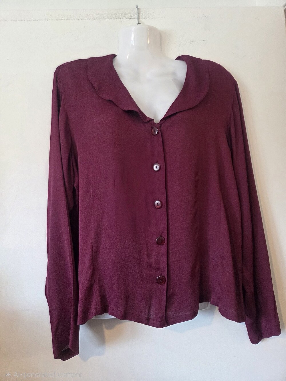 April Cornell Romantic Long Sleeve Button-Dwon Peter Pan Collar